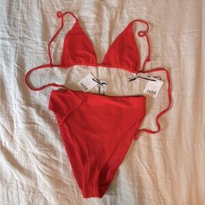 Jade Swimwear two piece bathing suit. Never worn, with tags.